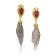 Classic Collection Earrings in 22kt & 18kt gold set with
Tourmalines, Pearls and Diamonds