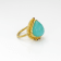Classic Collection Ring in 22kt & 18kt gold set with Peruvian Opal
and Magenta Sapphires