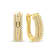0.40 Carat Diamond Hoop Earrings in Yellow Gold-Plated Sterling Silver