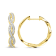 1/4 Carat Diamond Woven Hoop Earrings in 14K Yellow Gold/Sterling Silver<br />