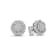1/3 Carat Diamond Swirl Earrings in Sterling Silver