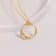 14k Gold Italian Cable L'Infinito Knot Diamond Circle Pendant