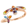 BELLARRI 14kt Rose Gold Multi Color Gemstone Bangle from the Queen Bee Collection