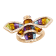 BELLARRI 14kt Rose Gold Multi Color Gemstone Ring from the Queen Bee Collection