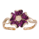 BELLARRI 14kt Rose Gold Rhodolite Gemstone Bangle from the Mademoiselle Collection