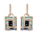 BELLARRI 14kt Rose Gold Abalone and London Blue Topaz Earrings from the
Anastasia Collection