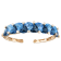 BELLARRI 14kt Rose Gold Swiss Blue and London Blue Topaz Bangle, Colors
of Passion Collection.
