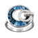 BELLARRI 14kt White Gold Blue Topaz Ring from the Poetry in Motion Collection