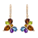 BELLARRI 14kt Rose Gold Multi Color Gemstone Earrings from the Queen Bee Collection