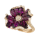 BELLARRI 14kt Rose Gold Rhodolite Gemstone Ring from the Mademoiselle Collection