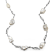 Stephen Dweck Sterling Silver White Baroque Pearl Single Strand
Necklace, Oval Chain Link