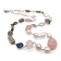 Stephen Dweck Multi-Hued Baroque and Keshi Pearls, Smoky and Rose Quartz
Necklace, Sterling Silver