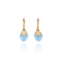 "Azure" 18kt Gold, diamonds and Aquamarine small CILIEGINE earrings
