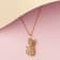 18K Yellow Gold Over Sterling Silver Orange Cat Pendant with Chain