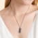 Sterling Silver Russian Blue Cat Pendant with Chain
