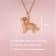 18K Two-tone Gold Over Sterling Silver Golden Retriever Pendant with Chain
