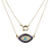 18K Yellow Gold Plated Sterling Silver Evil Eye Pendant Necklace with
Cable Chain, 18"