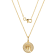 18K Yellow Gold Plated Cubic Zirconia Zodiac Sign Pendant Necklace, 18"