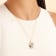 18K Tri-color Gold Over Sterling Silver Beagle Pendant with Chain