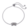 SILVER AND GOLD PLATE ACCENT WITH DIAMOND OWL BOLO BRACELET