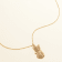 18K Yellow Gold Over Sterling Silver Orange Cat Pendant with Chain