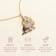 18K Tri-color Gold Over Sterling Silver Basset Hound Pendant with Chain