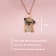 18K Tri-color Gold Over Sterling Silver Coy Pug Pendant with Chain