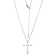 Rhodium Over Sterling Silver Cultured Freshwater Pearl Cross Pendant
with Chain