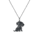 Sterling Silver Black Labrador Pendant with Chain