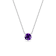 10 Karat White Gold Amethyst Pendant Necklace For Women