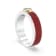Red Enamel and Lab Diamond Ring In Sterling Silver