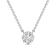 1/2 Cttw Solitaire Kite Cushion LGD 4 Prong Pendant EF VS/SI in 14KW