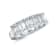 2.00 Ct Emerald Cut five stone Lab-Grown Diamond band in Emerald Cut set
vertical in 14K White Gold