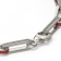 Red Enamel Paperclip Bracelet In Sterling Silver 1.6ctw