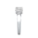 1.00 Ct Emerald Cut five stone Lab-Grown Diamond band in Emerald Cut set
vertical in 14K White Gold.