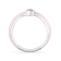 Pink Enamel and Lab Diamond Ring In Sterling Silver