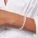 Pink Enamel Bangle Bracelet in Sterling Silver 2.24ctw