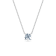 10 Karat White Gold White Sapphire Pendant Necklace For Women
