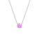 10 Karat White Gold Pink Sapphire Pendant Necklace For Women