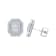 0.75 Cts Emerald Cut Lab-Grown Halo Diamond Earrings in 14K White Gold
(F-G, VS-SI, 0.75 Cttw)