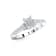 1.00Ct Emerald Cut Solitaire ring with Round side stones Lab Grown
Diamond in 14K gold
