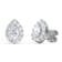 1.00Cttw Center Pear Shaped Lab-Grown Halo Diamond Earrings in 14K White
Gold (F-G, VS-SI, 1 Cttw)