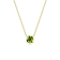 10 Karat Yellow Gold Peridot Pendant Necklace For Women
