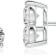 0.50Ctw Three Stone Clover Cluster Earring studs set in 10K White Gold
(F-G - I1).