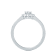 0.50 Ct Oval Shaped Halo Lab-Grown Diamond Ring Set in 14K White Gold