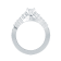 1.00Ct Emerald Cut Solitaire ring with Round side stones Lab Grown
Diamond in 14K gold