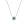 10 Karat White Gold Aquamarine Pendant Necklace For Women
