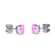 10 Karat White Gold Pink Sapphire Stud Earrings For Women