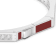 Red Enamel Bangle Bracelet in Sterling Silver 2.24ctw