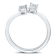 0.75 Ct Emerald Cut Lab-Grown Diamond Two Stone Bypass Ring Set in 14K
White Gold